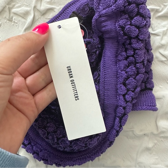 Urban Outfitters || purple Tyra linen sweater tube top - Picture 6 of 6